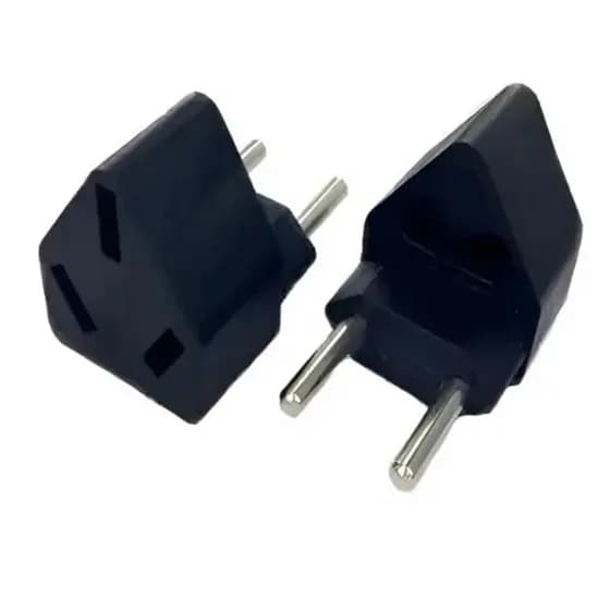 Adaptador Tomada Padrão Antigo Pino Chato Diagonal Tripolar