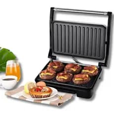Sanduicheira Grill Elétrico Multifuncional 750W Placas Antiaderente Proteção Contra Superaquecimento