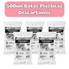 Bota Plástica Descartável| Proteção para Pés | Uso Profissional e Doméstico | SPA dos Pés, Hidratação