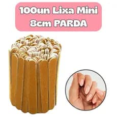 Kit MINI Lixas PARDAS Unha Profissional | Manicure e Pedicure | Uso em Alongamento e Nail Art