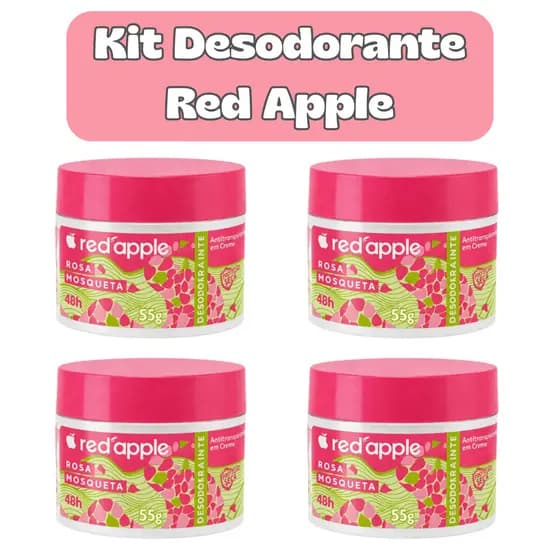 Desodorante creme Red Apple Rosa Mosqueta 48 horas