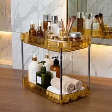 Organizador Acrílico Porta Maquiagem Perfumes Cosméticos Prateleira Multiuso Banheiro Penteadeira 3D