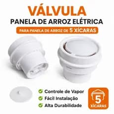 Válvula para Panela de Arroz Elétrica Universal | Saída de Vapor Tampa Panela Elétrica| Peça de Reposição.
