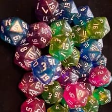 Dado  D20 RPG Cores Mescladas 20 Faces D&D