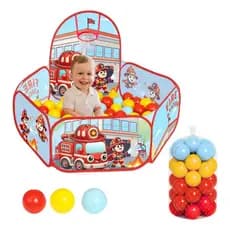 Piscina de Bolinhas Infantil Com Cestinha de Basquete Menino
