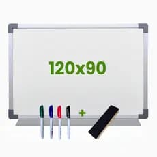 Lousa Escolar Quadro Branco Moldura MDF Aluminizado 120x90
