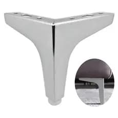 Pé de Ferro Triangular, Kit com 4 Pés para Móveis, Cama, Sofás Suporta 200kg Acabamento Anti-Ferrugem