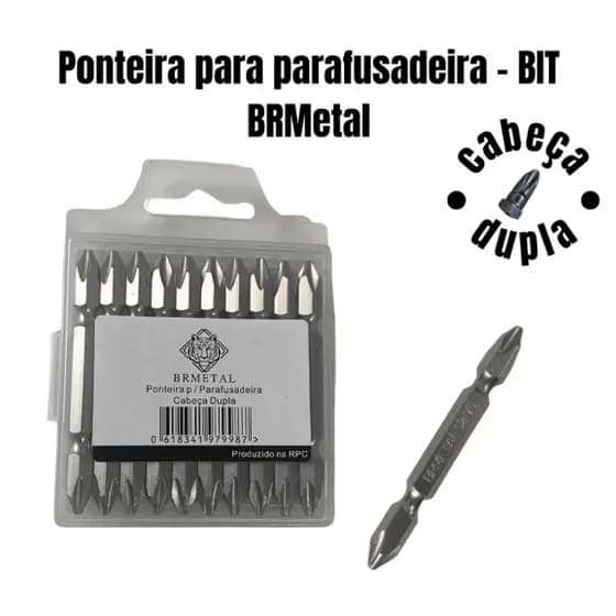 Ponteira para Parafusadeira - BIT - Cabeça DUPLA - BR Metal