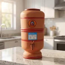 Filtro purificador de água barro ceramica premium 6 litros 4 litros vela tripa ação completo