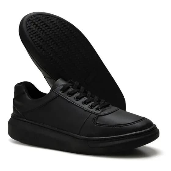 TÊNIS SAPATÊNIS CASUAL MASCULINO PRETO CONFORTÁVEL