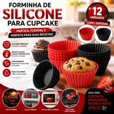 Forma de CupCake Silicone Bolos Pudim Chocolate Inverno Bolo Pequeno