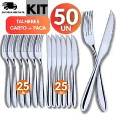 Talheres de Inox 25  Garfo 25 Faca Premium Casa Cozinha Buffet Restaurante Banquete Qualidade
