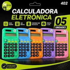 Calculadora de Bolso Colorida Mesa Portátil KK-402 com 8 Dígitos e Teclas Silenciosas Alunos Professor Escritório