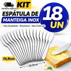 Kit 18/12/06/03 Espátula de Manteiga Multiuso Cozinha Restaurante Cafeteria