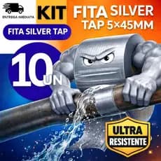 Fita Silver Tap 5x45MM Resistente Reforçada Cola Tudo Multiuso
