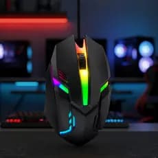 Mouse Gamer RGB USB Com Fio LED Colorido 1200 DPI Alta Precisão Para PC Gamer Xbox PS5
