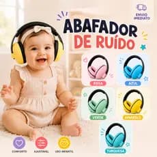 Protetor Auricular Infantil Anti Ruído para TEA Autismo TDAH Sensorial Confortável Ajustável Uso Diário Macios