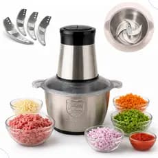 Processador Moedor Picador Elétrico 110V de 2L para Carnes e Legumes Gostey