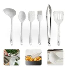 Kit 6 Utensílios Em Silicone Cozinha Vanilla - Brinox