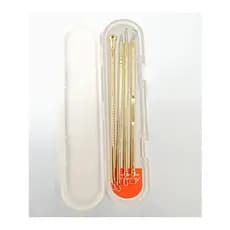 Kit 4 de Ferramentas de Beleza Extrator de Acne Removedor de Cravo Espinha Aço Inoxidável dourado