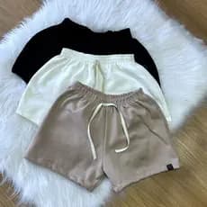 KIT 3 short feminino moletom bermuda feminina Leve Academia Treino short basico dia a dia casual cores variadas macio
