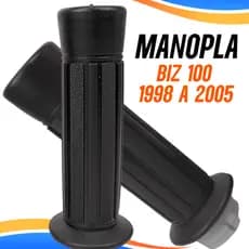 Manopla Honda Biz 100 1998 A 2005 Preta Punho Acelerador Com Roldana Par