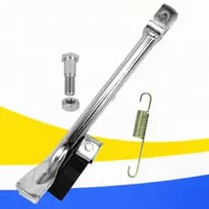 Cavalete Lateral Pezinho Apoio Titan Fan 125/150/160 Cromado + Kit Instalação Mola Parafuso