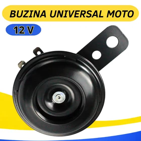 Buzina 12V Moto Paquerinha Universal Honda Yamaha Suzuki Dafra Shineray Som Alto Instalação Fácil