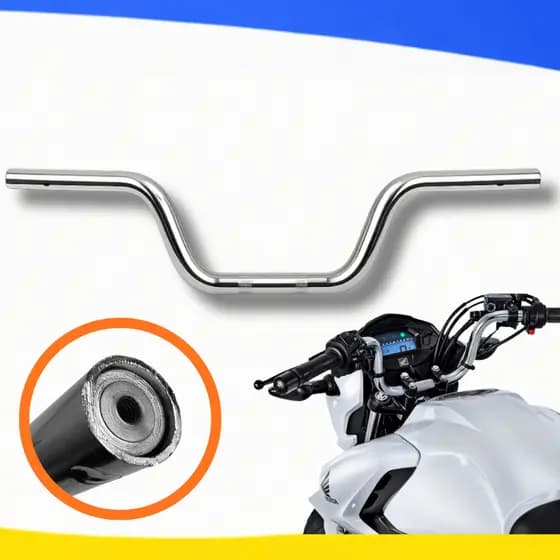 Guidão Cromado Moto CG Cargo 160 Com Suporte Para Peso Pesinho 125 150 160