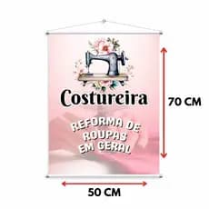 Banner Costura costureira Tamanho 70x50cm