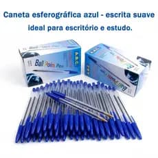 Kit 10-50 Canetas Esferográficas Ponta Média Simple Azul Preta Vermelha Escolar Escritório AA934
