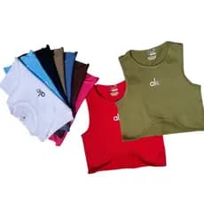 KIT C 3 TOP CROPPED ALLO FEMININO ACADEMIA CASUAL POLIAMIDA PREMIUM