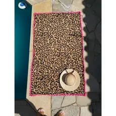 KIT PRAIA CANGA ANIMAL PRINT E CHAPEU VIRGINIA PISCINA RESORT FERIAS VERAO