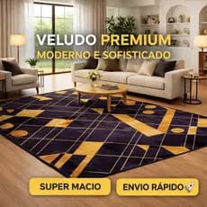 Tapete Aveludado 2,00m x 1,40m com toque suave para quarto/sala/recepção ENVIO IMEDIATO