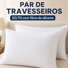 Par de Travesseiro Percal 50x70cm Confortável Macio Anti-acaro