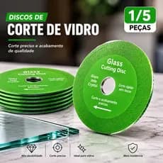Disco Diamantado Para Corte de Vidro Piso Porcelanato e Cerâmica 100mm x 20mm Serra Profissional
