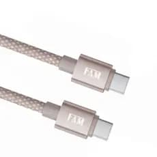 Cabo De Carregamento E Transferência De Dados USB Tipo C E USB Tipo C FAM FCA2202 1.2MRose.