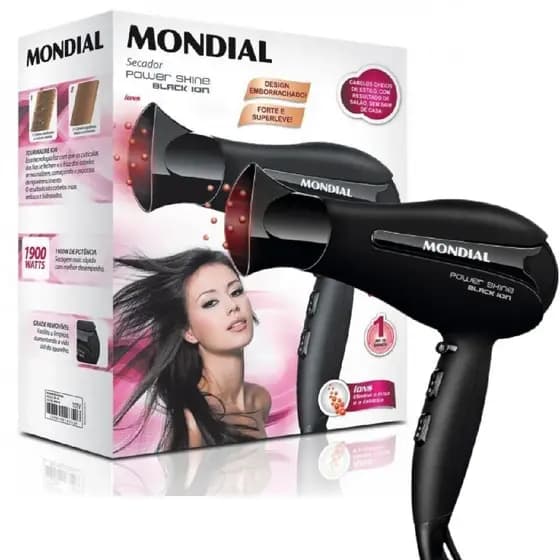 Produto De Vitrine Secador Mondial Power Shine  SC-13 Preto 220V