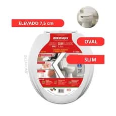 Assento Sanitário Elevado Oval 7,5cm Mebuki – Conforto e Segurança