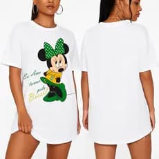 Camiseta Feminina Minnie Brasileira Copa Do Mundo 2026 Camisa Streetwear Tecido 100% Algodão Unissex Manga Curta