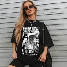 Camiseta Feminina Streetwear Taylor Swift Tumblr Tecido 100% Algodão Camisa Feminina Estilosa Pra Academia E Casual