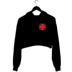 Cropped Moletom Capuz Vasco Sem Estrela Feminino Promoção