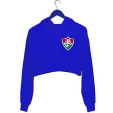 Cropped Com Capuz Moletom Fluminense Feminino Promoção