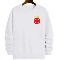 Careca Blusa Infantil Sem Bolso Sem Capuz Vasco Masculino Feminino Unissex
