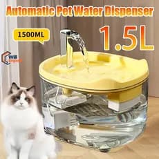 Bebedouro Automático para Gatos e Cães: Circulação de Água com Filtro de 1,5 Litro e Base Segura