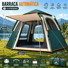 Barraca de Camping 6-8 Pessoas,Barraca Acampamento Automática Grande 280*280*160cm