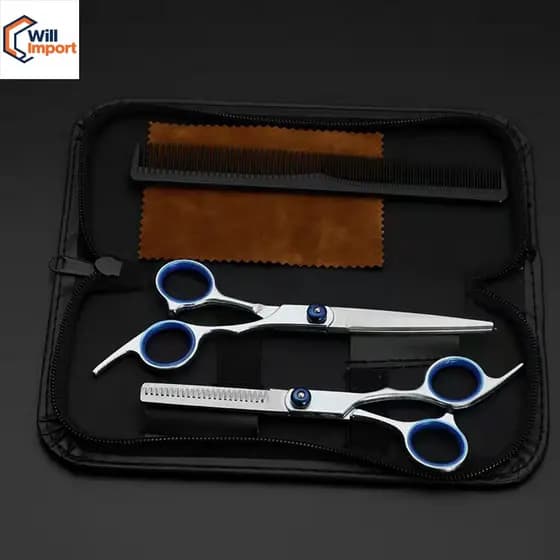 Conjunto de tesouras de cabeleireiro para corte de cabelo, prática de aprendizagem, tesouras de corte de cabelo para