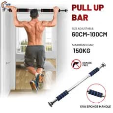 Barra Fixa Flexão Porta Apoio Regulável 64 a 100 Cm, com apoios de braços, pode suportar até 150 kg