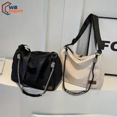 Bolsa de ombro crossbody garota de estudante de lona impermeável de nylon