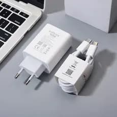 Carregador Ue Plug 100W USB-C Para Infinix Note 50 40 Pro + Hot PD Adaptador De Carregamento Rápido De Parede Compatível